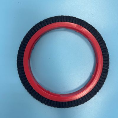 comprar Do preto vermelho da roda de escova do corpo das peças da máquina de Monforts Stenter tamanho de nylon do cabelo 220*167 online manufacture