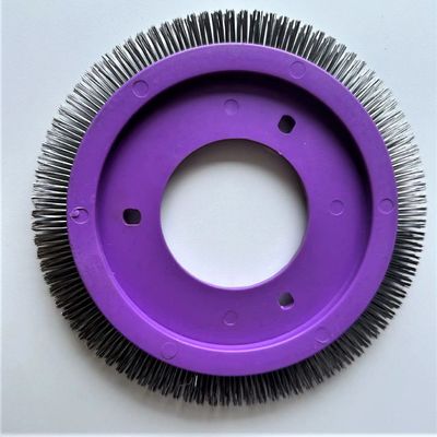 comprar Peças de Stenter Machine LK Finishing Machine Brush Wheel Corpo de plástico roxo Cabelo de aço inoxidável online manufacture