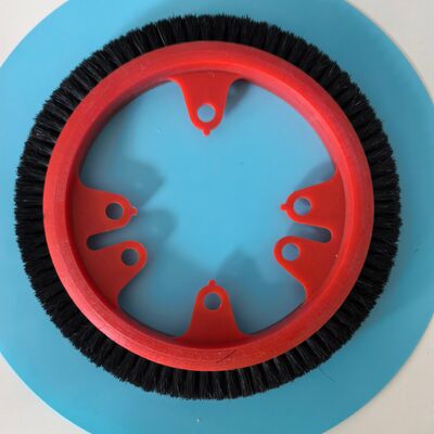 Stenter Brush Wheel Krantz Brush 185mm Outer Dia Red Color Body Black Bristle 20mm Width