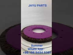 Peças personalizadas da máquina de estentador Roda de escova Corpo de plástico roxo misturado Pelo de porco 8 furos