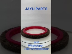 Monforts Stenter Machine Parts Corpo de plástico vermelho Escovinha Roda Preta Pelo de porco 220mm Dia externo